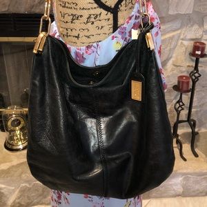 Large Black Leather Purse